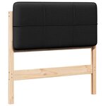 vidaXL Tête de lit capitonnée Marron et Noir 80 cm Pin massif