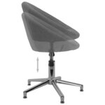 Vidaxl chaises pivotantes à manger lot de 4 gris foncé tissu