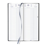 Agenda brepols euros/centimes banquier long journalier 2 volumes - année 2023 - 14 3 x 33 cm - noir