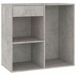 vidaXL Armoire à cosmétiques Gris béton 80x40x75 cm Bois d'ingénierie