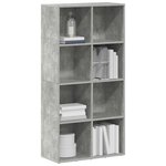 vidaXL Bibliothèque/Buffet Gris béton 66x30x130 cm Bois d’ingénierie