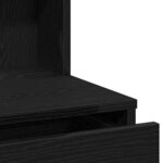 vidaXL Table de Toilette avec tiroir Chêne noir 74 5 x 40 x 141 cm