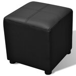 Lot de 3 banquettes gigogne banc coffre de rangement noir 115 cm 3002020