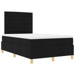 vidaXL Lit à ressorts avec matelas Noir 120 x 200 cm tissu