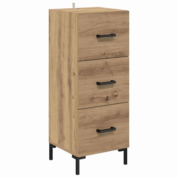 vidaXL Buffet Chêne artisanal 34 5 x 34 x 90 cm Bois d'ingénierie