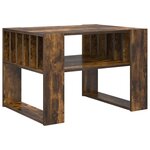 vidaXL Table basse Chêne fumé 66 x 49 5 x 45 cm Bois d'ingénierie