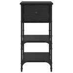 vidaXL Tables de nuit 2 Pièces Chêne noir 34x36x70 cm Bois d'ingénierie