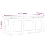 vidaXL Boîte de rangement de jardin 138x53x57 cm 330 L Gris foncé noir