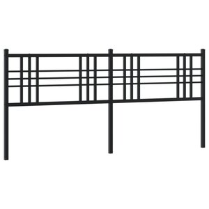 vidaXL Tête de lit métal noir 193 cm