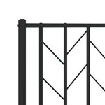 vidaXL Cadre de lit métal sans matelas avec pied de lit noir 160x200cm