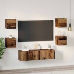vidaXL Ensemble meuble TV 6 Pièces Bois ancien Moyen 120 x 30 x 30 cm