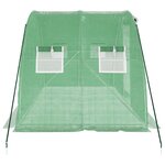 vidaXL Serre avec cadre en acier vert 8 m² 4x2x2 m