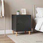 vidaXL Cabinet de chevet 2 Pièces Noir 43 x 34 5 x 50 cm
