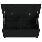 vidaXL Boîte de rangement Noir 80x40x45 5 cm Bois massif de pin