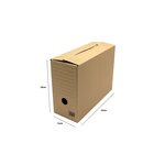 Pack and Move - Lot de 12 boîtes d'archives en carton ondulé robuste - 33 5 x 12 x 24 cm - Organisation pratique