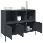vidaXL Buffet anthracite 100 5x39x79 cm acier laminé à froid