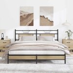vidaXL Cadre de lit sans matelas chêne sonoma 183x203 cm