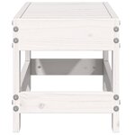 vidaXL Repose-pied de jardin blanc 62x30x32 cm bois de pin massif