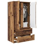 vidaXL Cabinet de salle de bain Bois Ancien 79 5 x 49 x 156 cm
