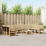 vidaXL Ensemble de canapés d'extérieur 11 Pièces Blanc et Beige