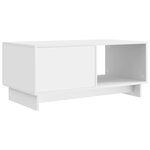 vidaXL Table basse Blanc 90 x 50 x 40 cm Bois d'ingénierie