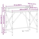 vidaXL Bureau Chêne fumé 100 x 50 x 86.5 cm Bois d'ingénierie