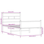 vidaXL Cadre de lit sans matelas chêne sonoma 100x190 cm