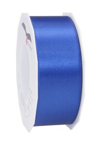 Satin double face 25-m-rouleau 40 mm bleu roi