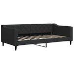 vidaXL Lit de jour avec gigogne et tiroirs noir 90x190 cm tissu