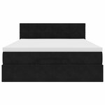 VidaXL Cadre de lit ottoman avec matelas noir 140x200 cm velours