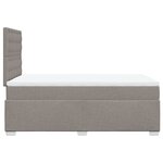 vidaXL Sommier à lattes de lit avec matelas Taupe 120x200 cm Tissu