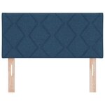 vidaXL Tête de Lit en Tissu avec tête de lit Bleu 90 cm tissu