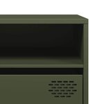 vidaXL Meuble TV vert olive 202x39x43 5 cm acier laminé à froid