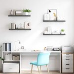 vidaXL Étagère murale flottante 4 Pièces Gris brillant 80x23 5x3 8 cm MDF