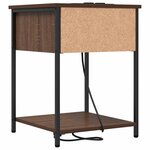 vidaXL Cabinet de chevet avec tiroir Chêne marron 42 x 41 x 56 cm