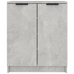 vidaXL Armoire à chaussures Gris béton 59x35x70 cm Bois d'ingénierie