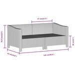 vidaXL Salon de jardin 2 pièces avec coussins en polyrotin gris