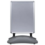 vidaXL Support d'affiche A1 à base d'eau Gris Alliage d'aluminium
