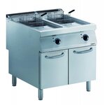 Friteuse électrique pro - 2 x 15 litres - 20 kw - combisteel -  - acier inoxydable 800x900x850mm