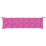 vidaXL Coussin de banc de jardin rose 200x50x7 cm tissu