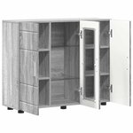vidaXL Buffet Sonoma gris 55 5 x 29 x 100 cm Bois d'ingénierie