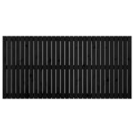 vidaXL Tête de lit murale Noir 185x3x90 cm Bois massif de pin