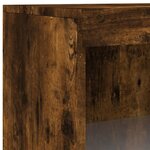 vidaXL Buffet avec lumières LED chêne fumé 60 5x37x100 cm