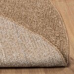 vidaXL Tapis de surface Rond HUARTE Naturel Ø 200 CM Polyester