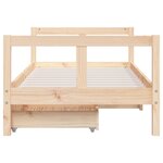 vidaXL Cadre de lit pour enfant et tiroirs 80x160cm bois de pin massif