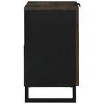 vidaXL Meuble Sous Lavabo avec étagère Marron et Noir 62 x 33 x 58 cm