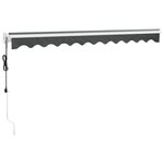 vidaXL Auvent rétractable automatique anthracite 3 5x2 5 m