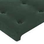 vidaXL Tête de lit avec oreilles Vert foncé 93x16x118/128 cm Velours