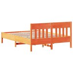 vidaXL Cadre de lit sans matelas cire marron 120x190cm bois pin massif