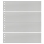 Feuilles de classement Omnia Lindner à 4 bandes pour timbres-poste. Fond - Blanc